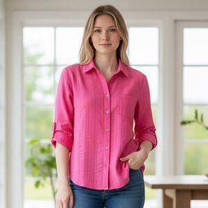 #464 Pink Button-Down Shirt